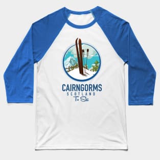 Cairngorms scotland to ski logo Baseball T-Shirt